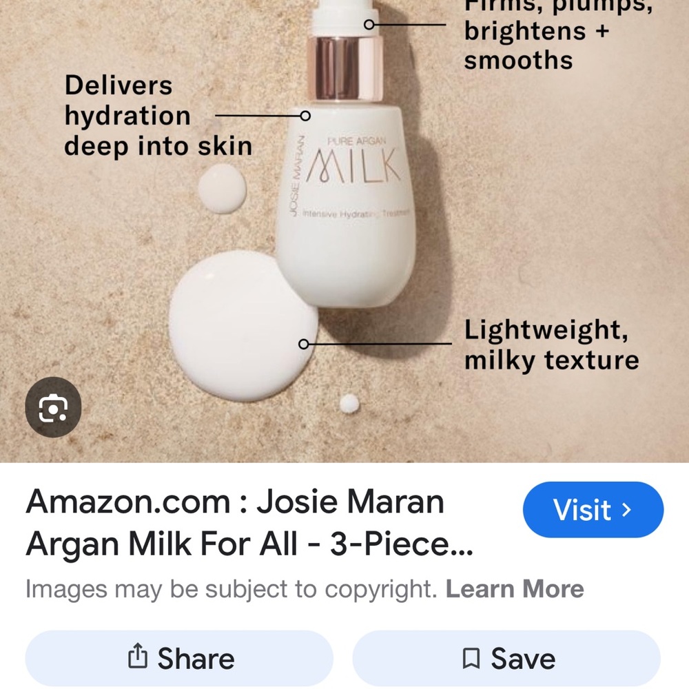 Josie Maran Argan Milk Intense Hydration Cream - Picture 4 of 4